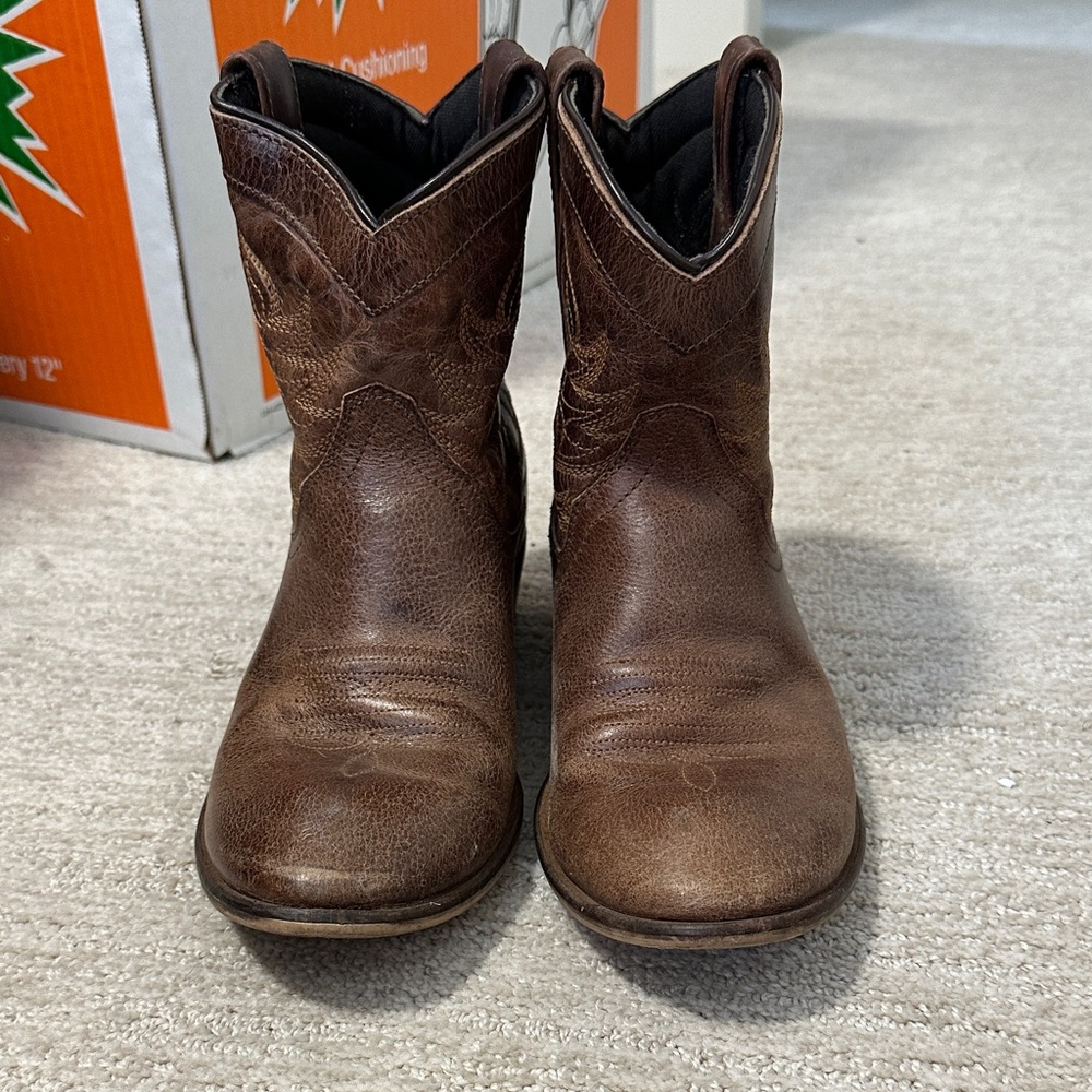 Brown Leather Cowboy Boots